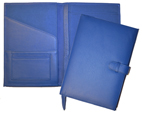 Inside and Outside of Blue Leather Agenda