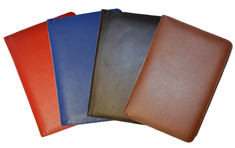 Red, Blue, Black & Brisith Tan Leather Bound Planner Calendars