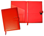 Inside and Outside of Red Leather Agenda